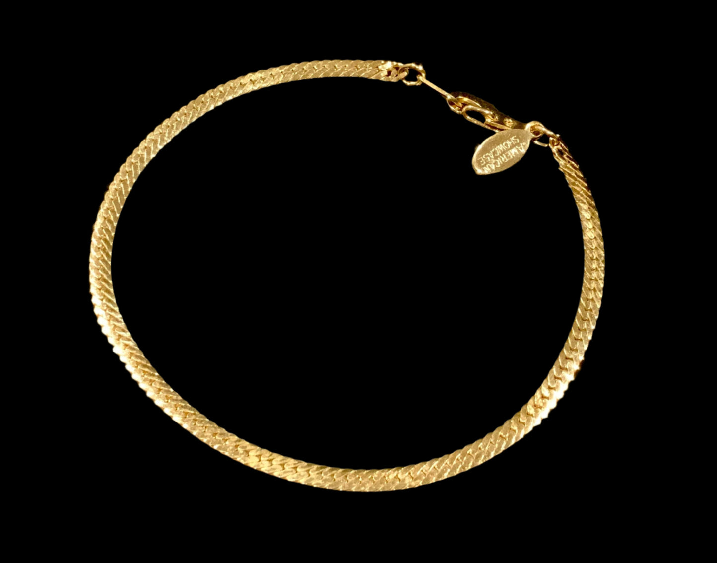 American Showcase Gold Tone Chain Necklace & Bracelet Set