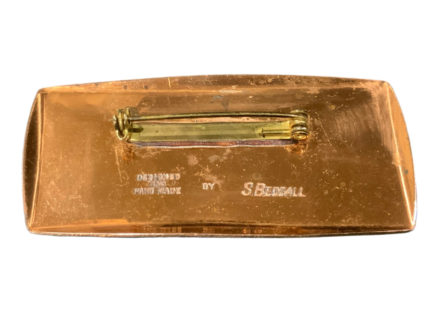 1960s Sidney Beddall Huge Copper Brutalist Brooch