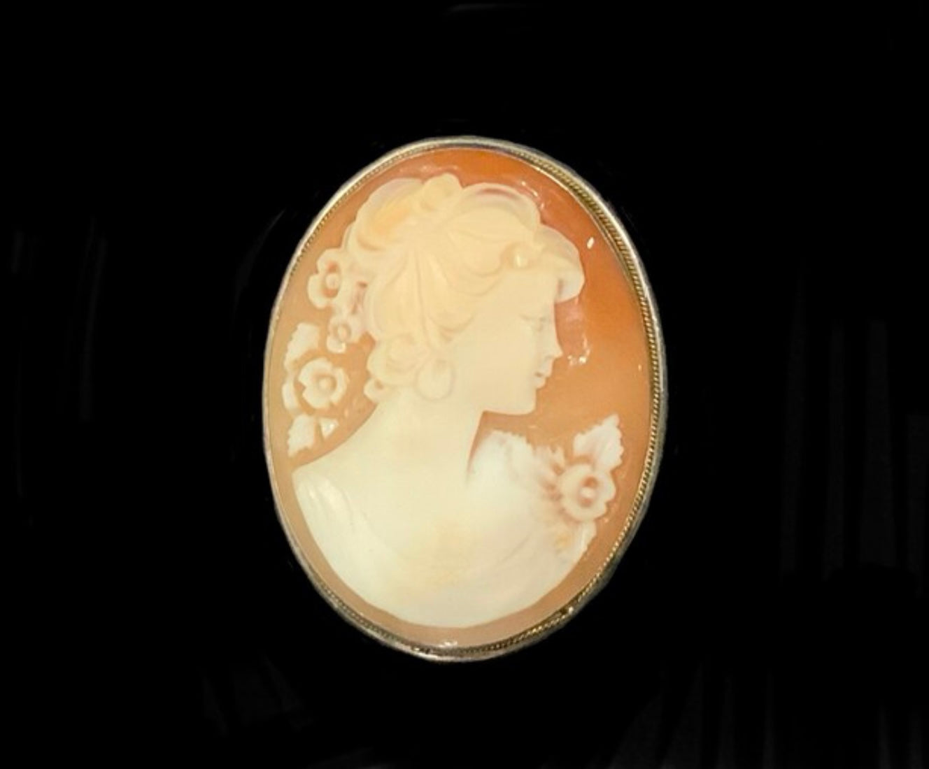 Di Simone, Italy Signed Silver Cameo Pendant Brooch