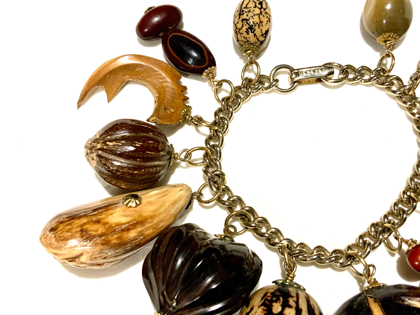 Vintage 70s Chunky Charm Bracelet 18cm