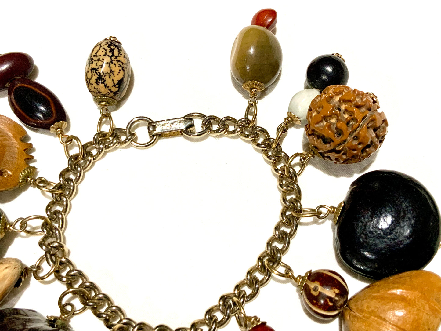 Vintage 70s Chunky Charm Bracelet 18cm