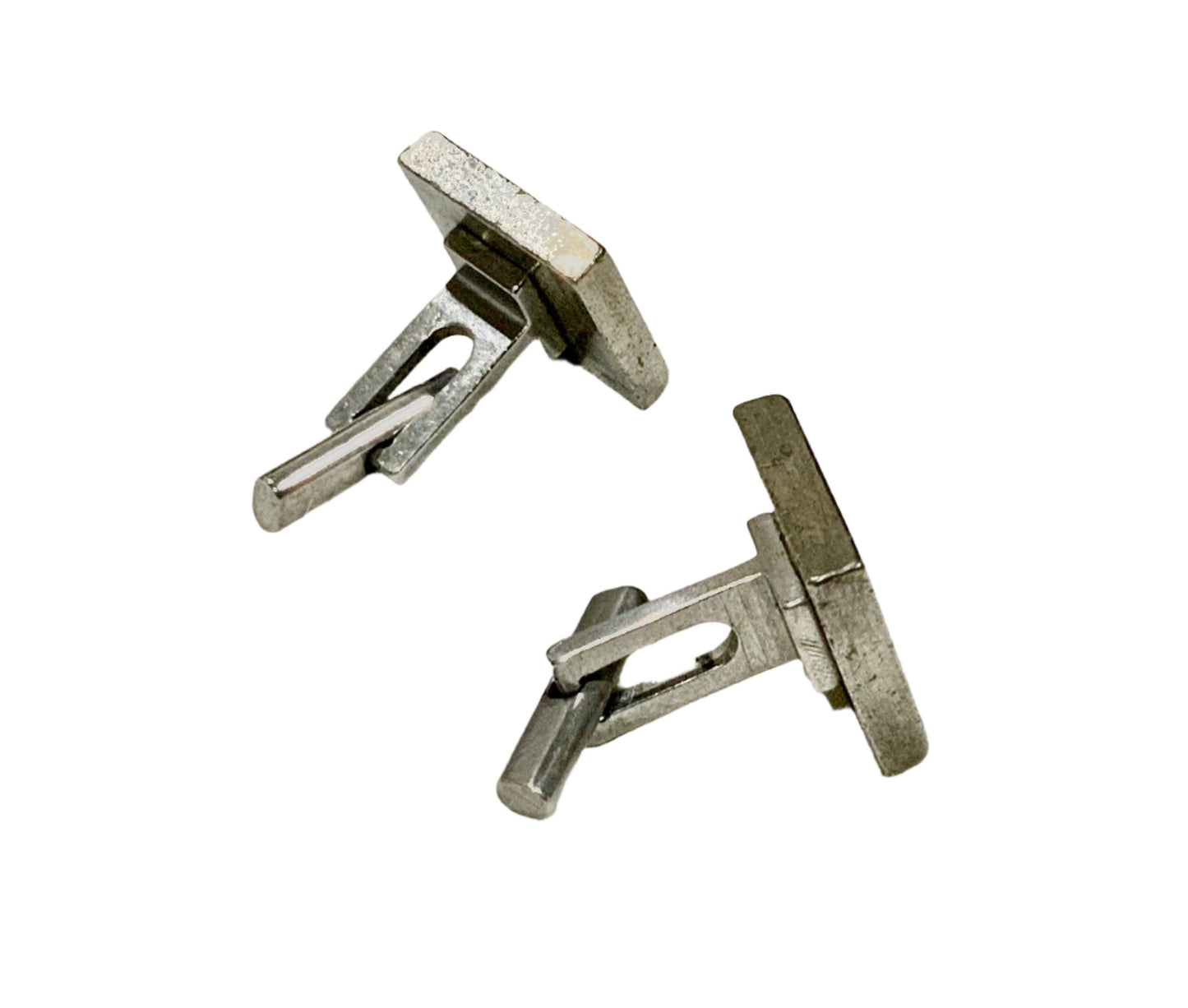 Rune Tennesmed Sweden Modernist Silver & Black Pewter Cufflinks
