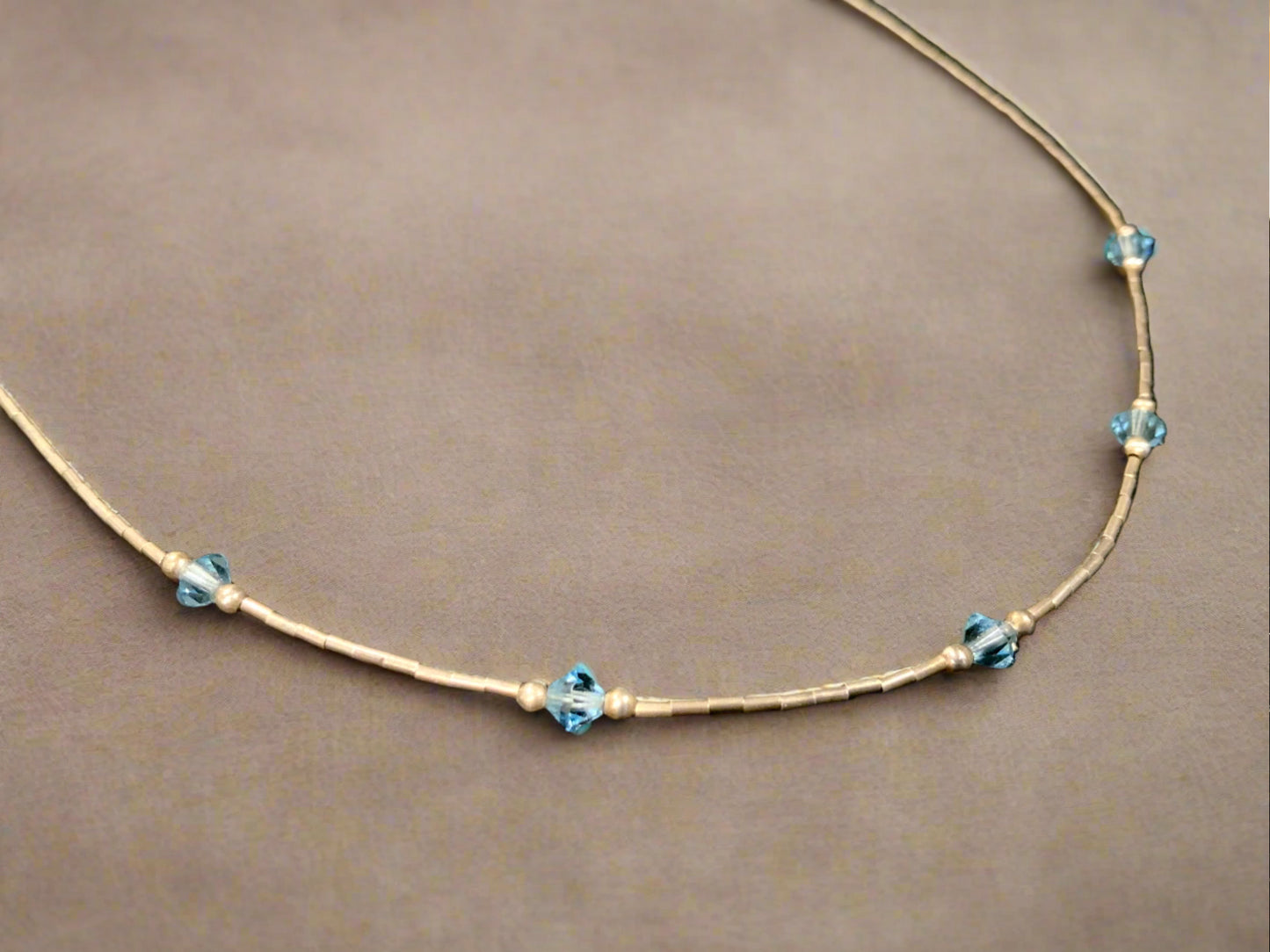 Liquid Silver Bead Necklace 925 Sterling Silver 42cm