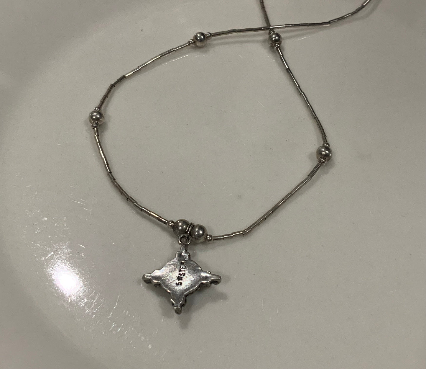 Southwestern 5 STAR 925 Sterling Silver Opal Necklace 42cm