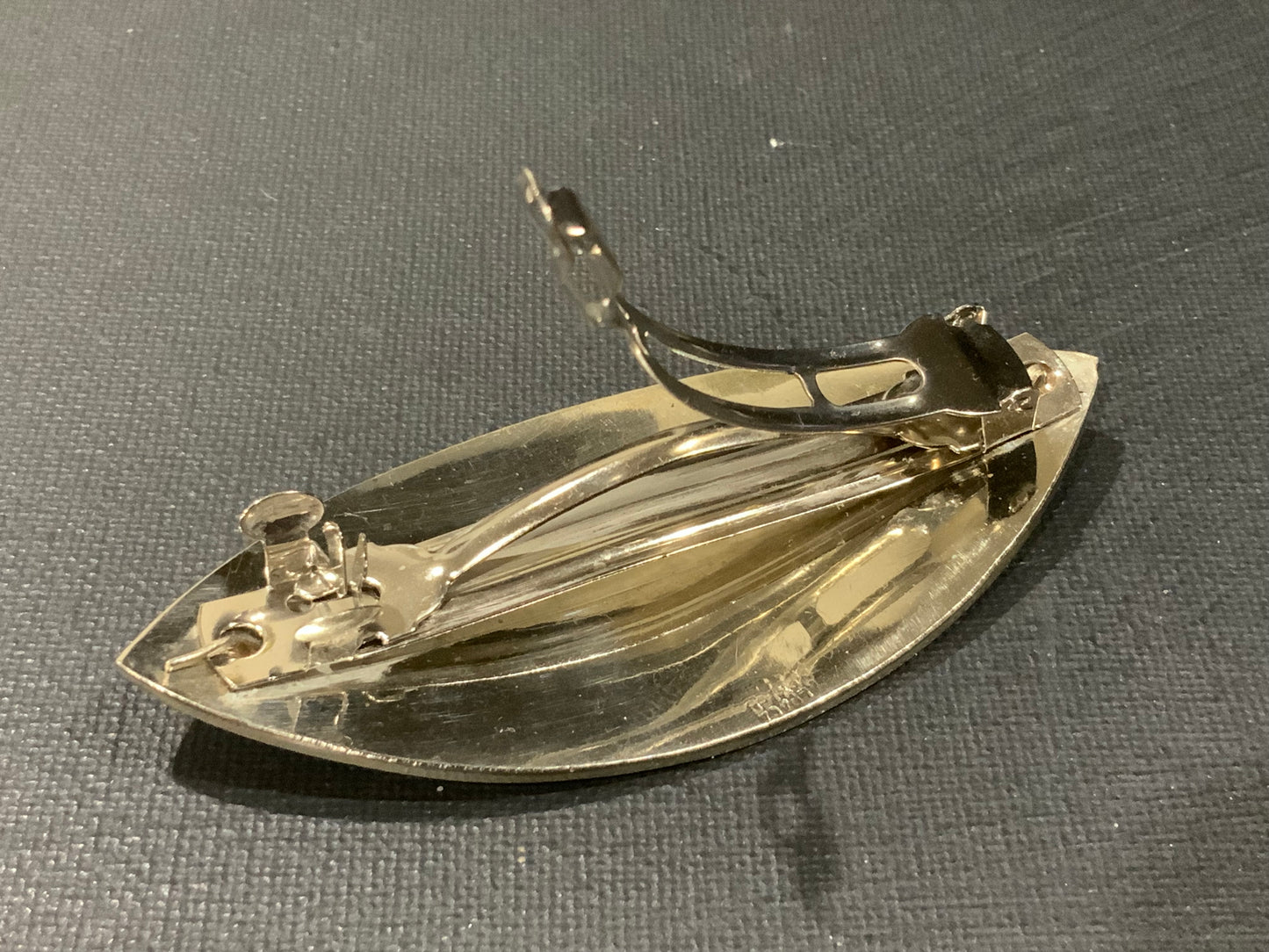 Silver Mother Of Pearl Paua Shell Hair Barrette Alpaca Mexico