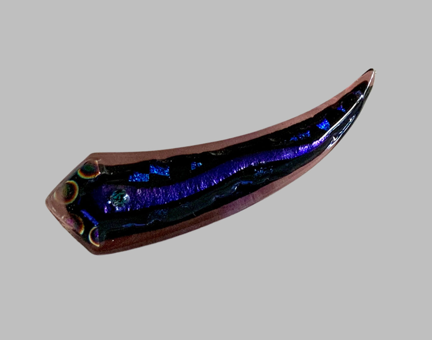 Art Glass Eel Brooch 7.5cm Vintage