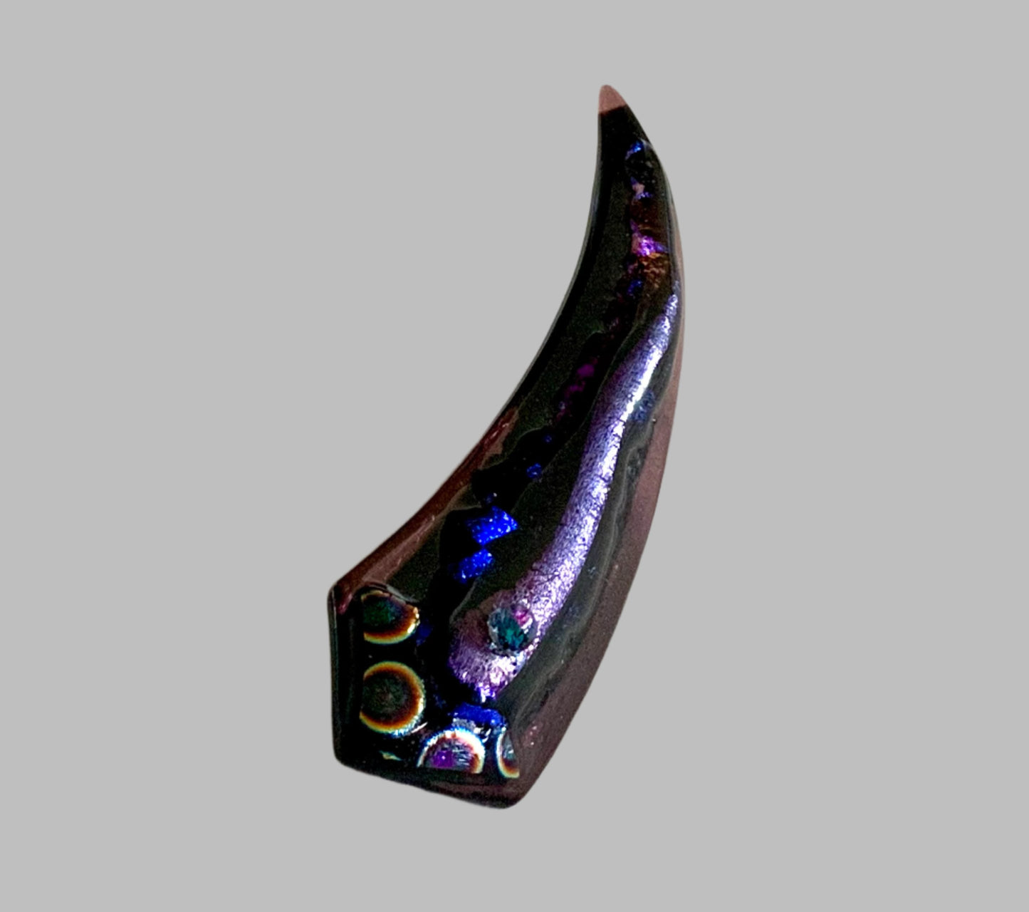 Art Glass Eel Brooch 7.5cm Vintage