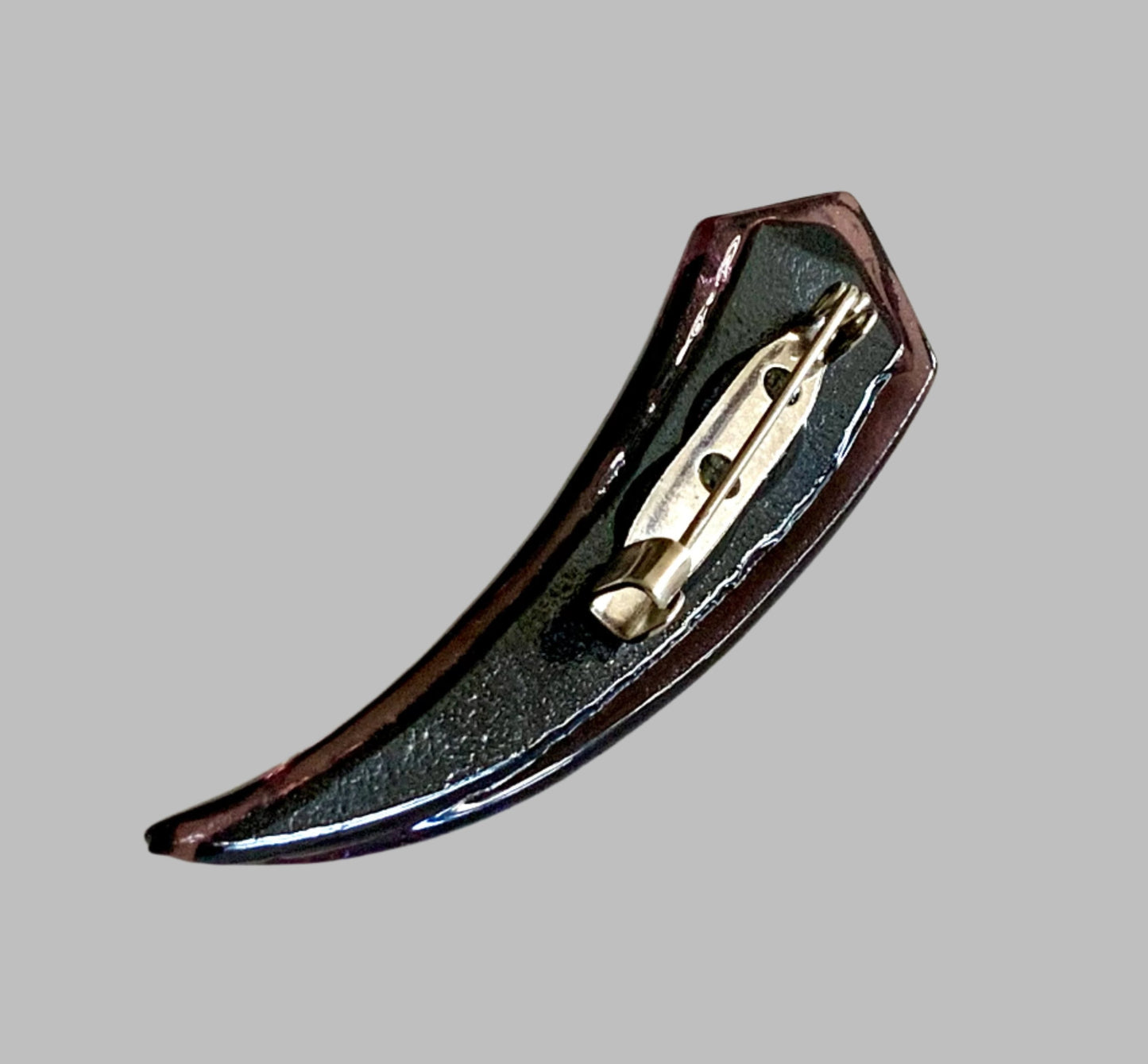 Art Glass Eel Brooch 7.5cm Vintage