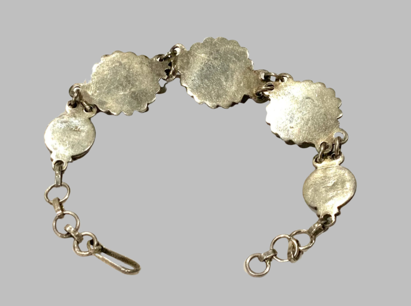 925 Sterling Silver & Turquoise Bracelet 19cm