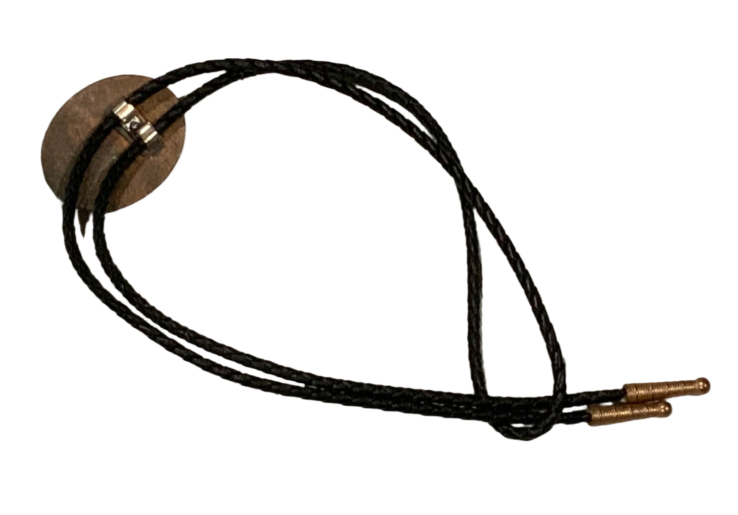 Copper & Black Braided Bolo Tie Southwestern Hot Chilli Peppers