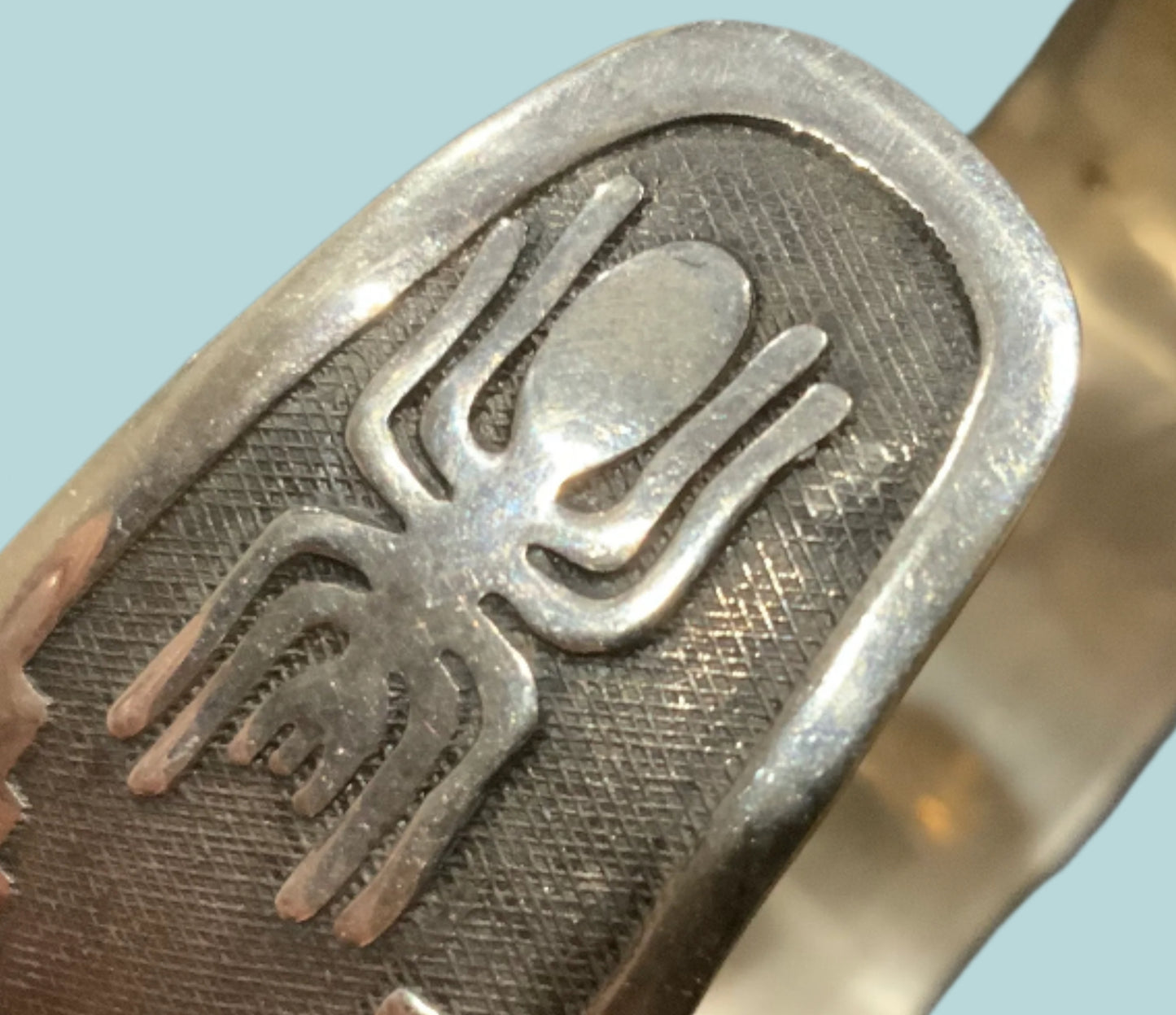 Peruvian Nazca Lines Sterling Silver Cuff Bracelet