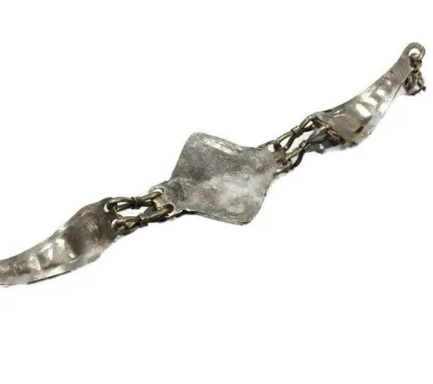 Antique Tibetan Silver Turquoise Inlay Bracelet