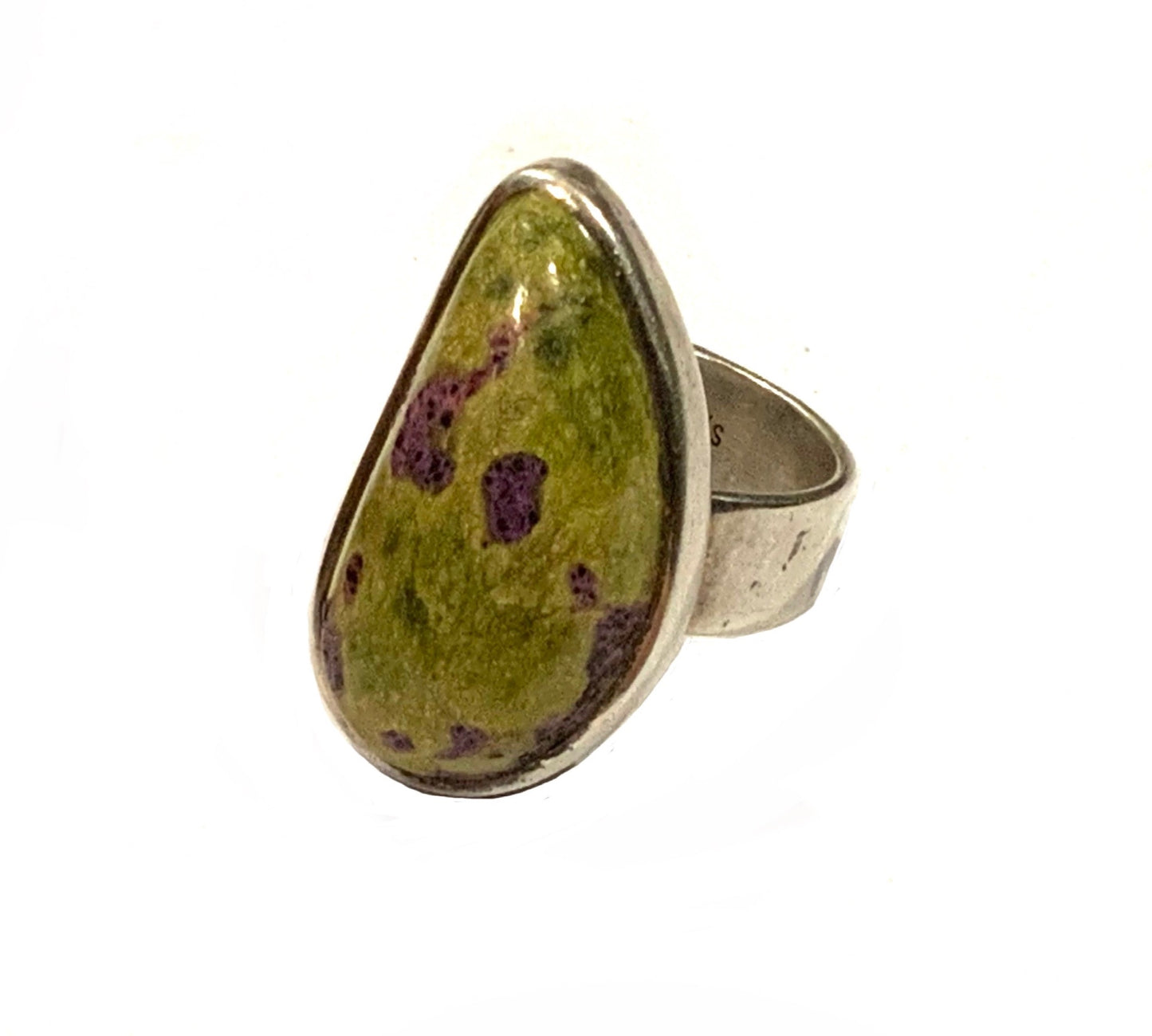 Atlantasite & Sterling Silver 925 Freeform Ring US 8.5 Q 1/2