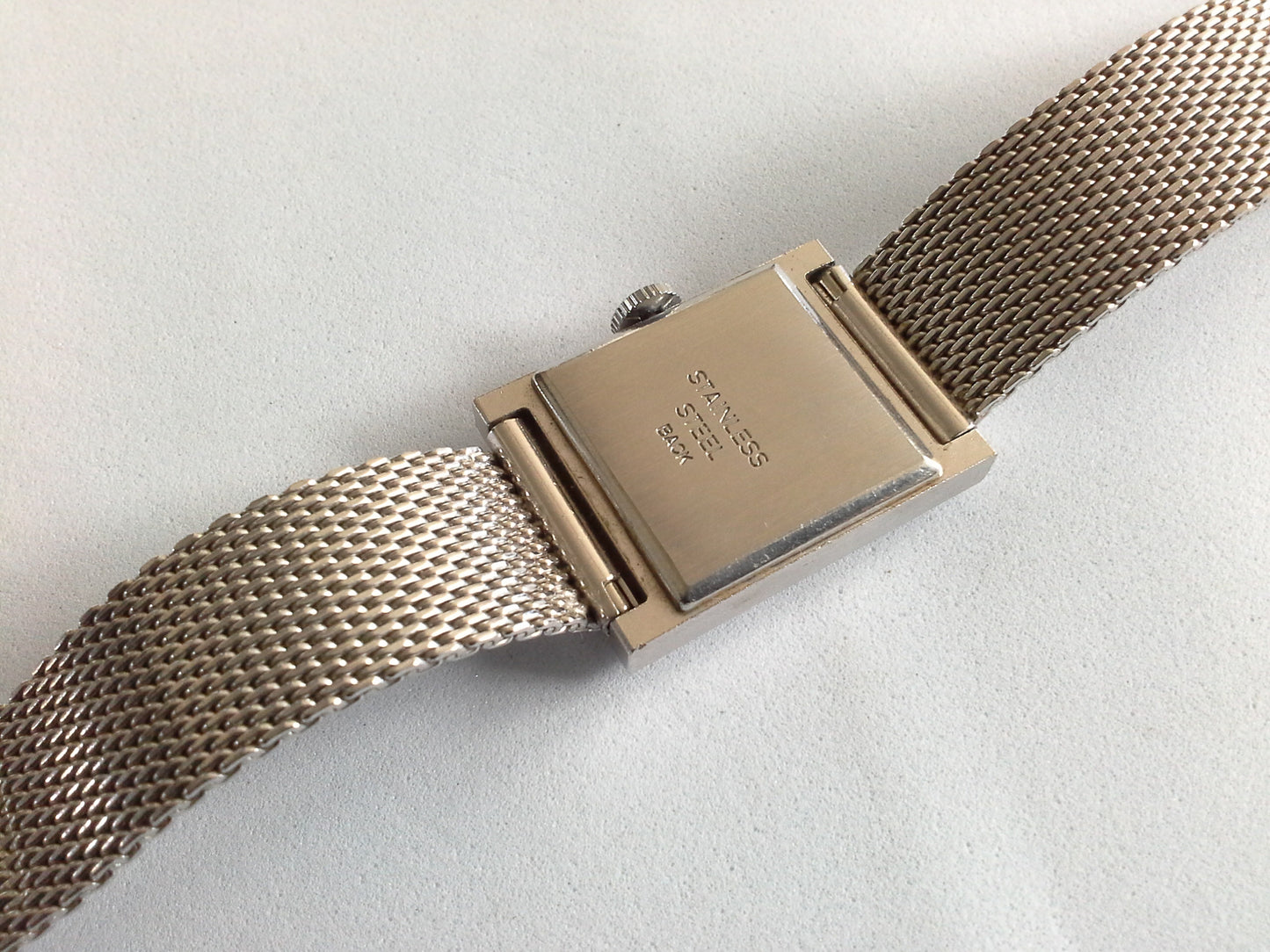 Vintage Mod Timex Silver Stainless Steel Watch Mid Century