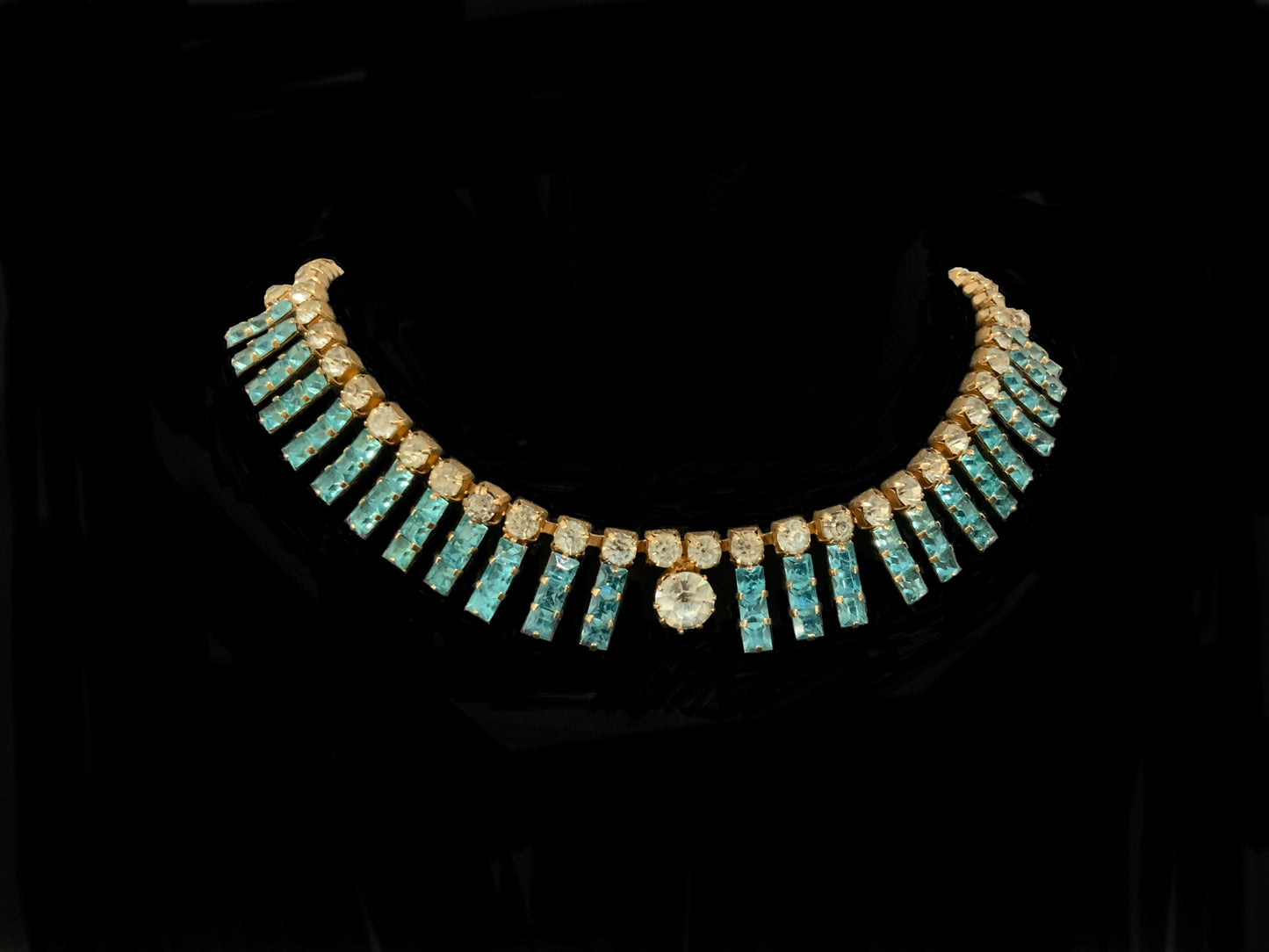 Art Deco Choker Necklace Brooch & Earrings Set Parure