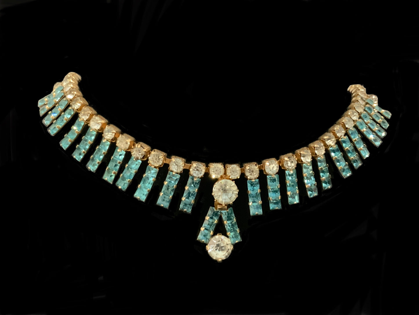 Art Deco Choker Necklace Brooch & Earrings Set Parure