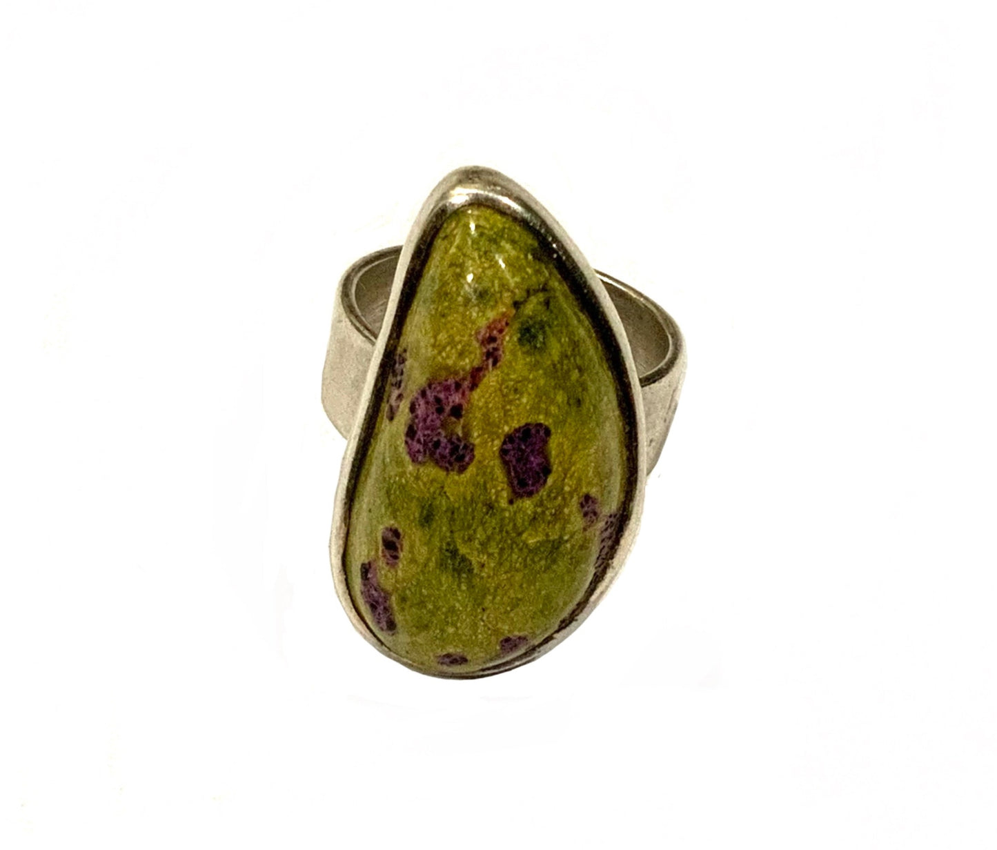 Atlantasite & Sterling Silver 925 Freeform Ring US 8.5 Q 1/2