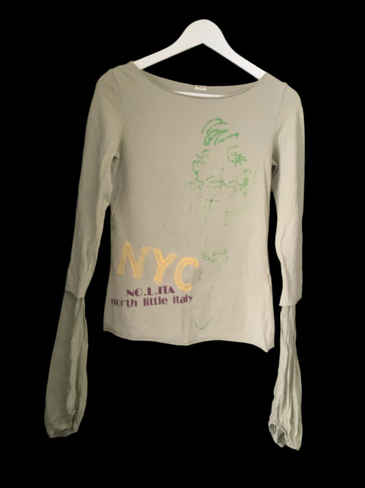 NYC No.L.ITA pale khaki t-shirt