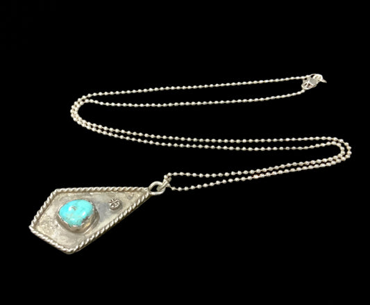Navajo turquoise  sterling silver necklace