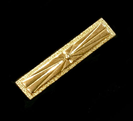 Hickok USA Gold Sunburst Tie Bar Clip Mid Century