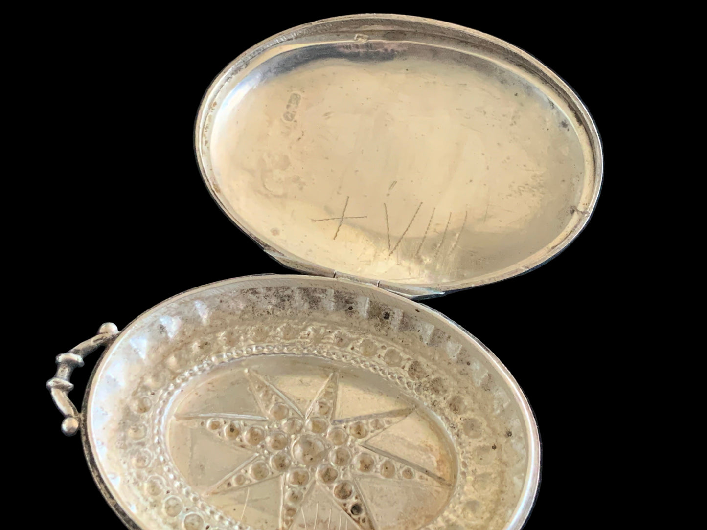 Antique 1876 T&Co Victorian North Star Locket Pendant Sterling Silver 925 Turquoise Longuard Necklace