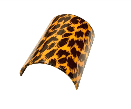 Vintage Animal Print Pony Hair Barette Clip