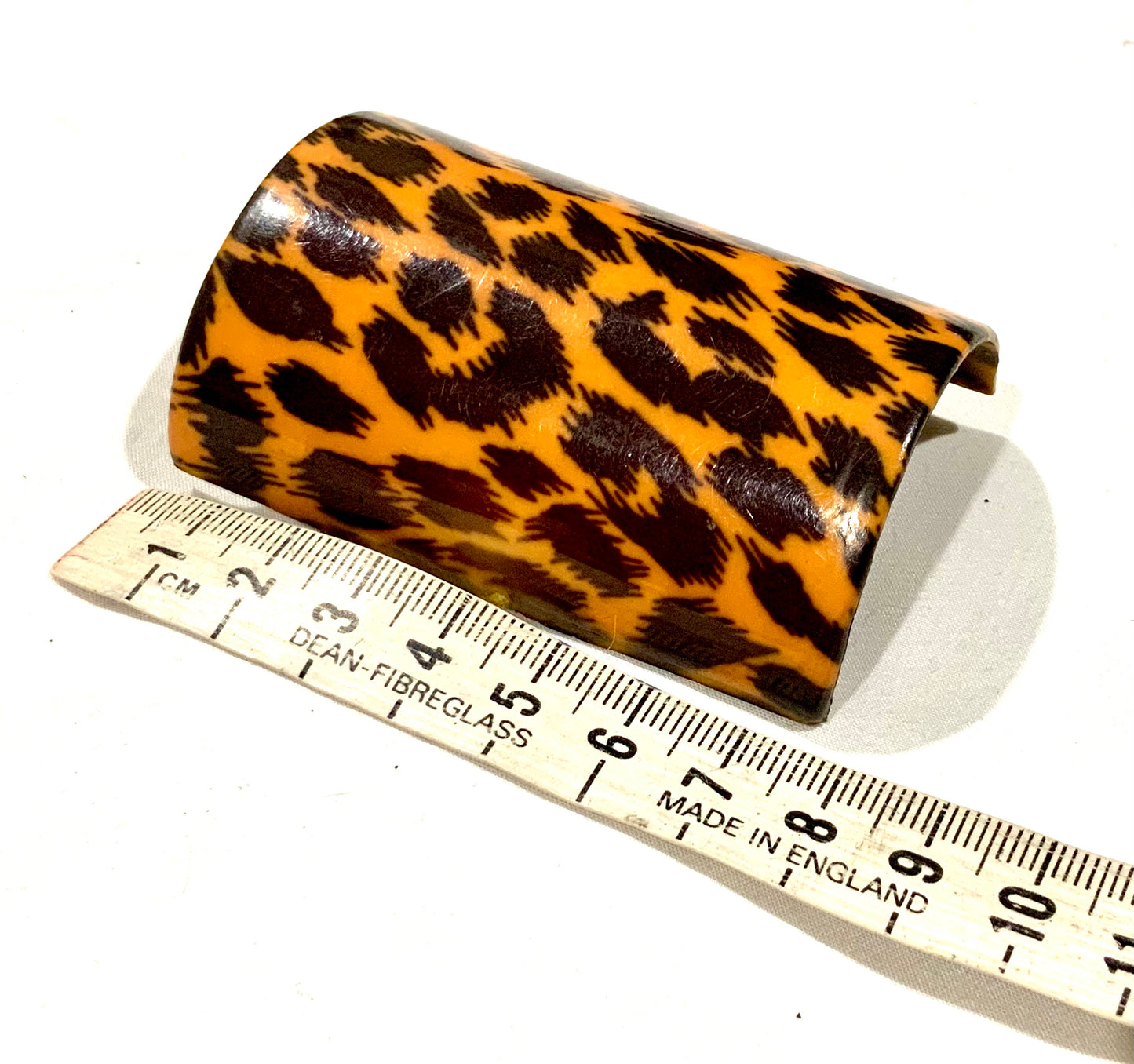 Vintage Animal Print Pony Hair Barette Clip