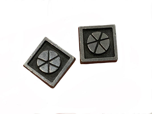 Rune Tennesmed Sweden Modernist Silver & Black Pewter Cufflinks
