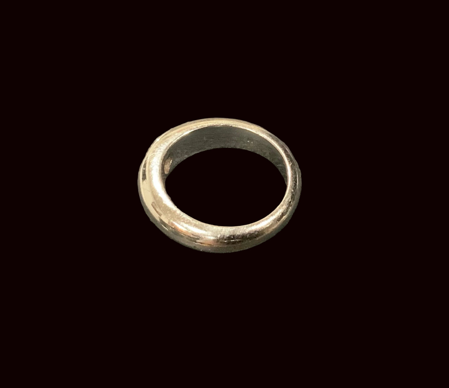 Rounded Modernist Sterling Silver Red Topaz Heart Ring Size M