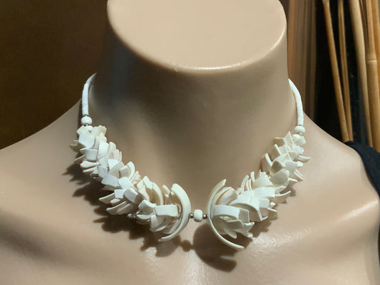 White Shell Bead Necklace 44cm