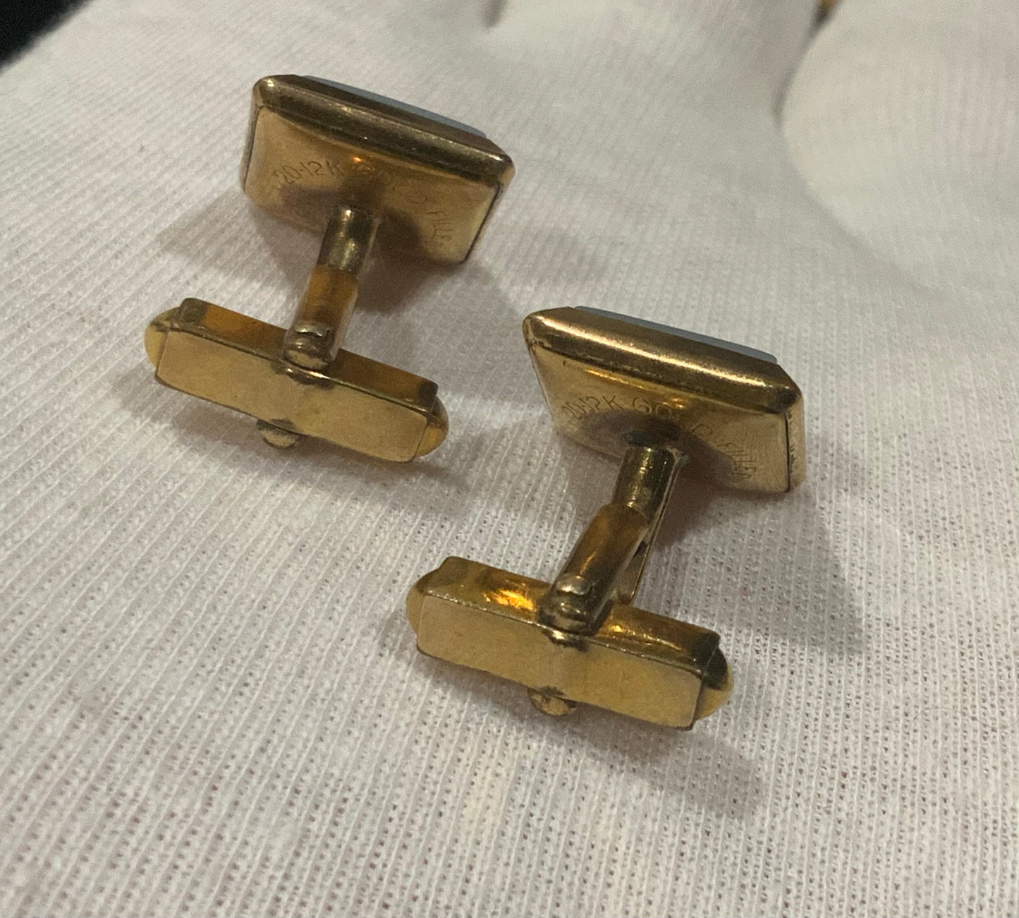 Art Deco Swank 12k Gold Filled Square Cufflinks