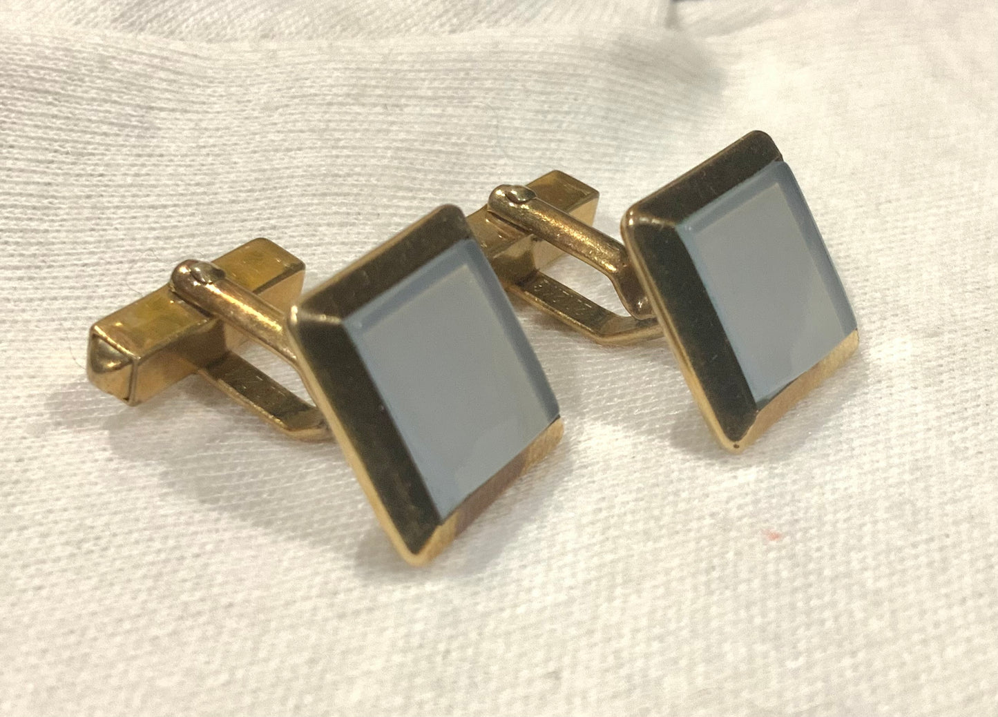 Art Deco Swank 12k Gold Filled Square Cufflinks