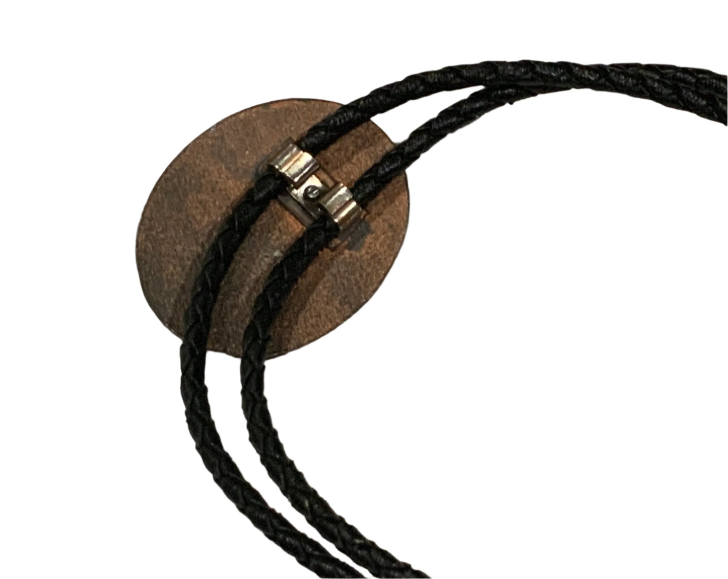 Copper & Black Braided Bolo Tie Southwestern Hot Chilli Peppers