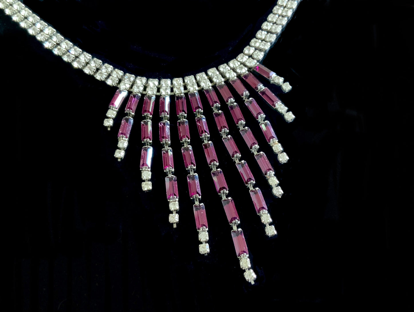 Diamante Sparkly Waterfall Necklace  38 - 45cm Adjustable