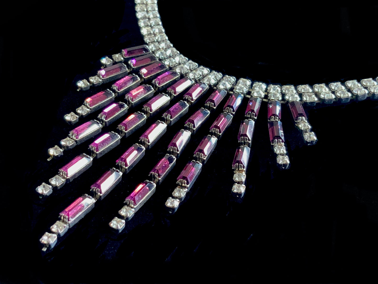 Diamante Sparkly Waterfall Necklace  38 - 45cm Adjustable