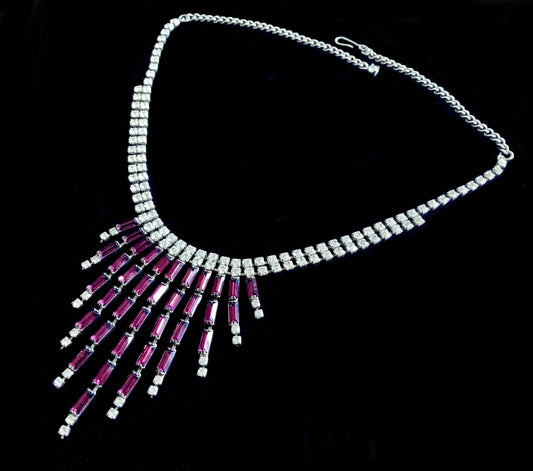 Diamante Sparkly Waterfall Necklace  38 - 45cm Adjustable