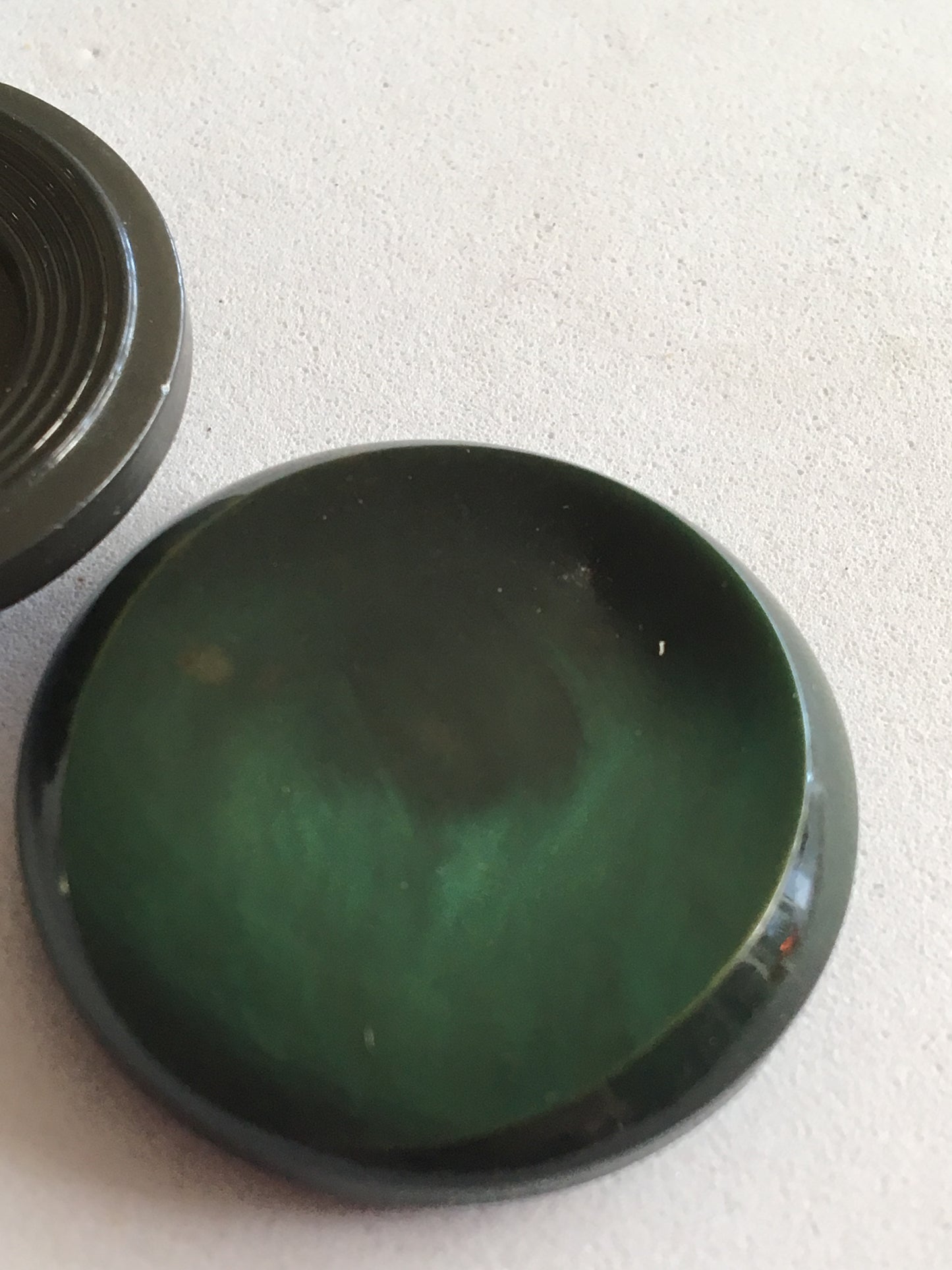 Vintage Green Coloured Plastic Coat Jacket Buttons x 4