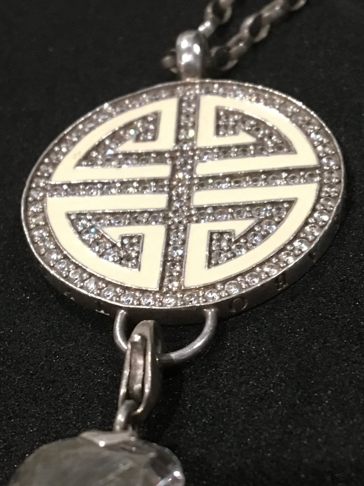 Thomas Sabo Rebel At Heart Sterling Silver 925 Necklace Chinese Blessings Carrier & Heart Charm